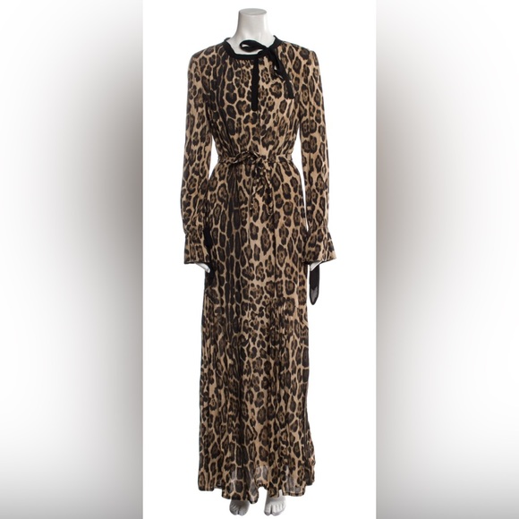 Twinset On trend Leopard Print Maxi Dress - Picture 1 of 13